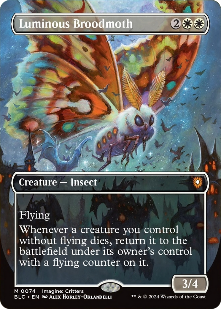 Luminous Broodmoth (Borderless) [Bloomburrow Commander] | Total Play