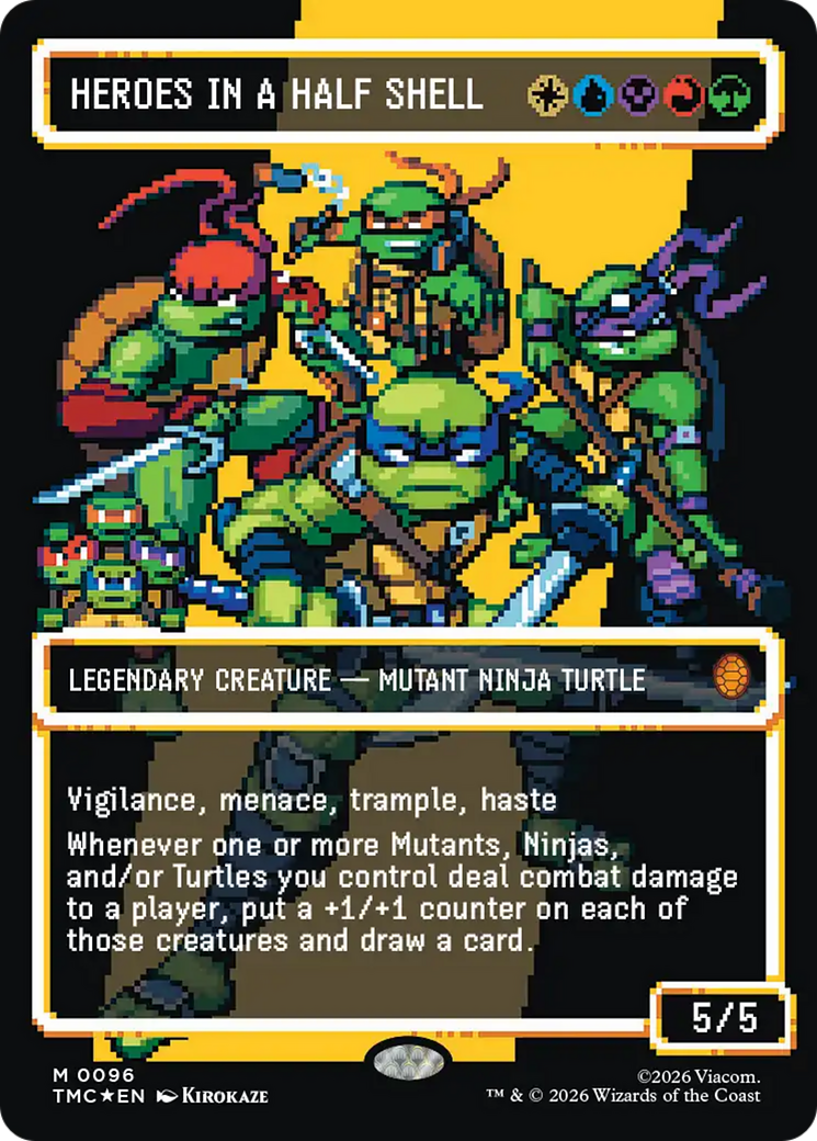 Heroes in a Half Shell (0096) (Borderless) (Surge Foil) [Teenage Mutant Ninja Turtles Commander] | Total Play