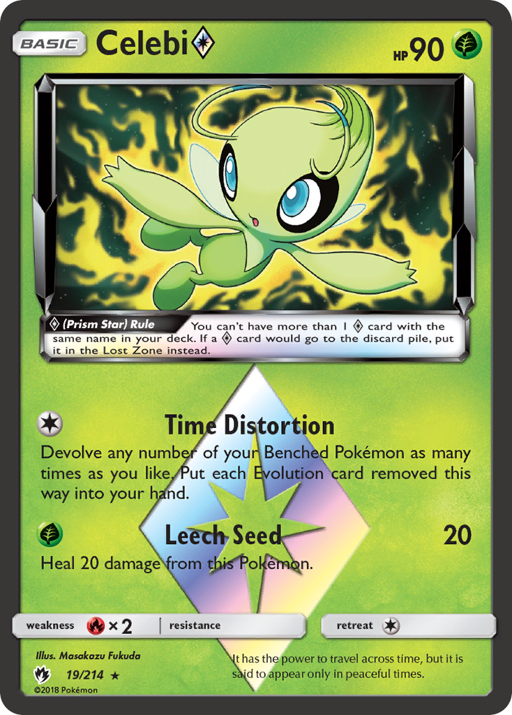 Celebi (19/214) (Prism Star) [Sun & Moon: Lost Thunder] | Total Play