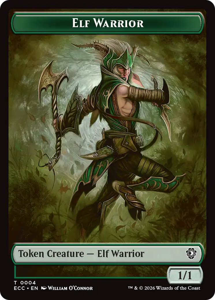 Elf Warrior (0004) // Plant (0005) Double-Sided Token [Lorwyn Eclipsed Tokens] | Total Play