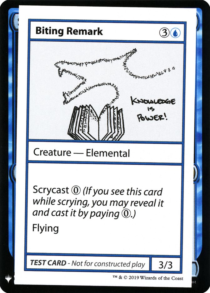 Biting Remark [Mystery Booster Playtest Cards] | Total Play