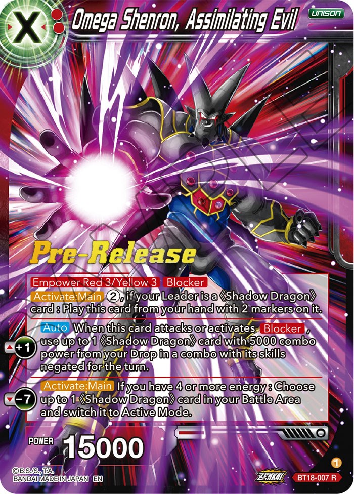 Omega Shenron, Assembling Evil (BT18-007) [Dawn of the Z-Legends Prerelease Promos] | Total Play