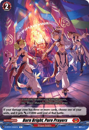 Burn Bright, Pure Prayers (D-BT01/068EN) [Genesis of the Five Greats] | Total Play