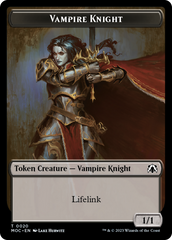 Vampire Knight // Soldier Double-Sided Token [March of the Machine Commander Tokens] | Total Play
