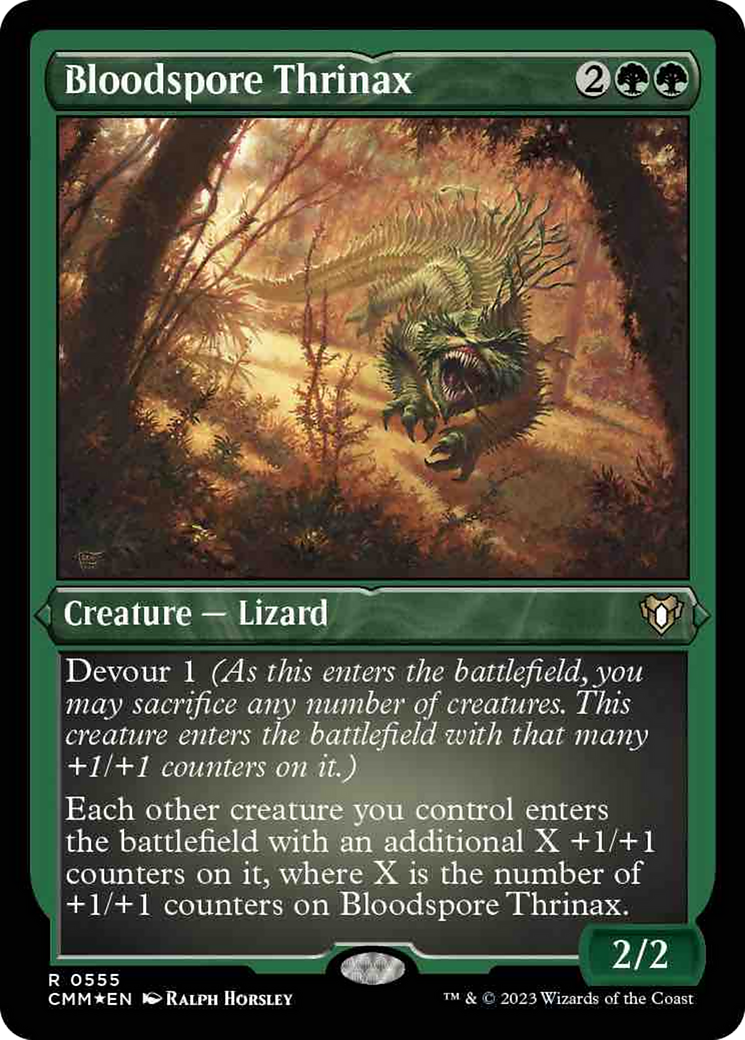 Bloodspore Thrinax (Foil Etched) [Commander Masters] | Total Play