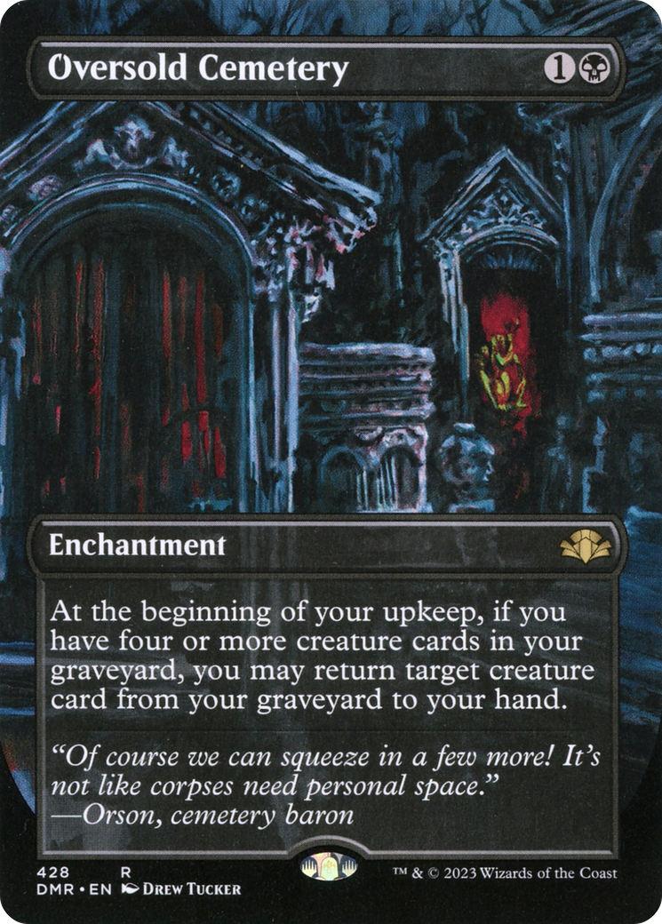 Oversold Cemetery (Borderless Alternate Art) [Dominaria Remastered] | Total Play