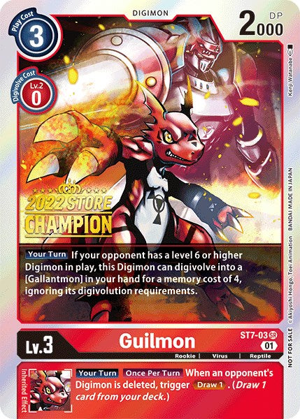 Guilmon [ST7-03] (2022 Store Champion) [Starter Deck: Gallantmon Promos] | Total Play