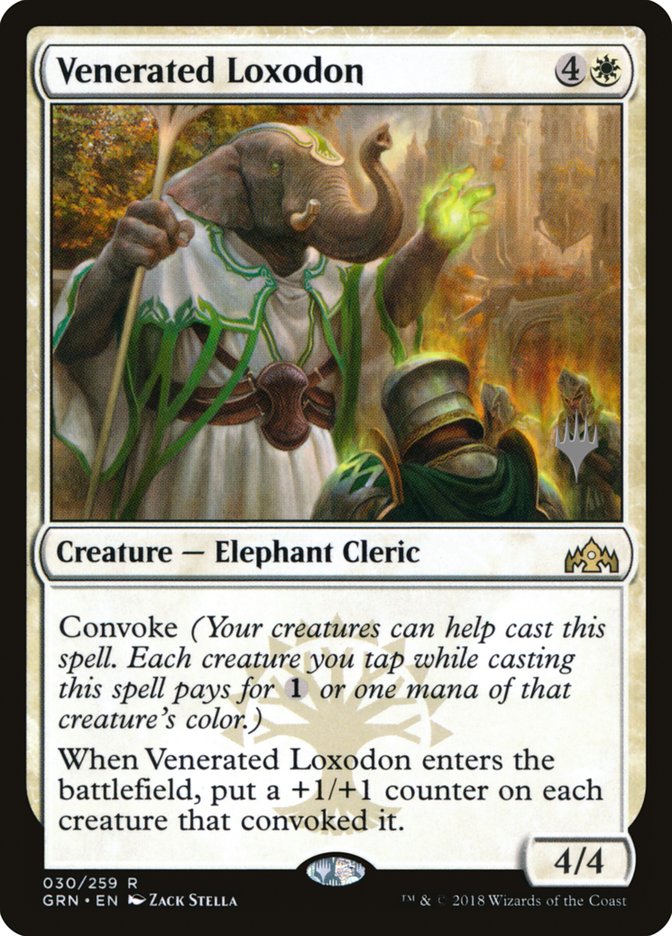 Venerated Loxodon (Promo Pack) [Guilds of Ravnica Promos] | Total Play