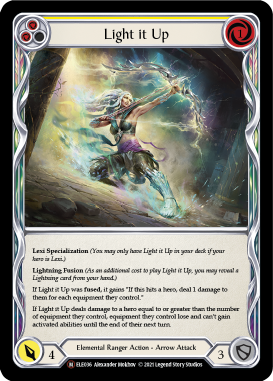 Light it Up [U-ELE036] (Tales of Aria Unlimited)  Unlimited Rainbow Foil | Total Play