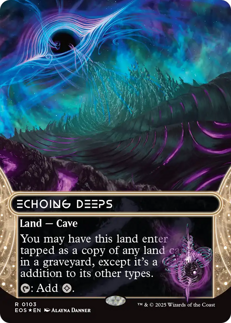 Echoing Deeps (0103) (Borderless) (Galaxy Foil) [Edge of Eternities: Stellar Sights] | Total Play