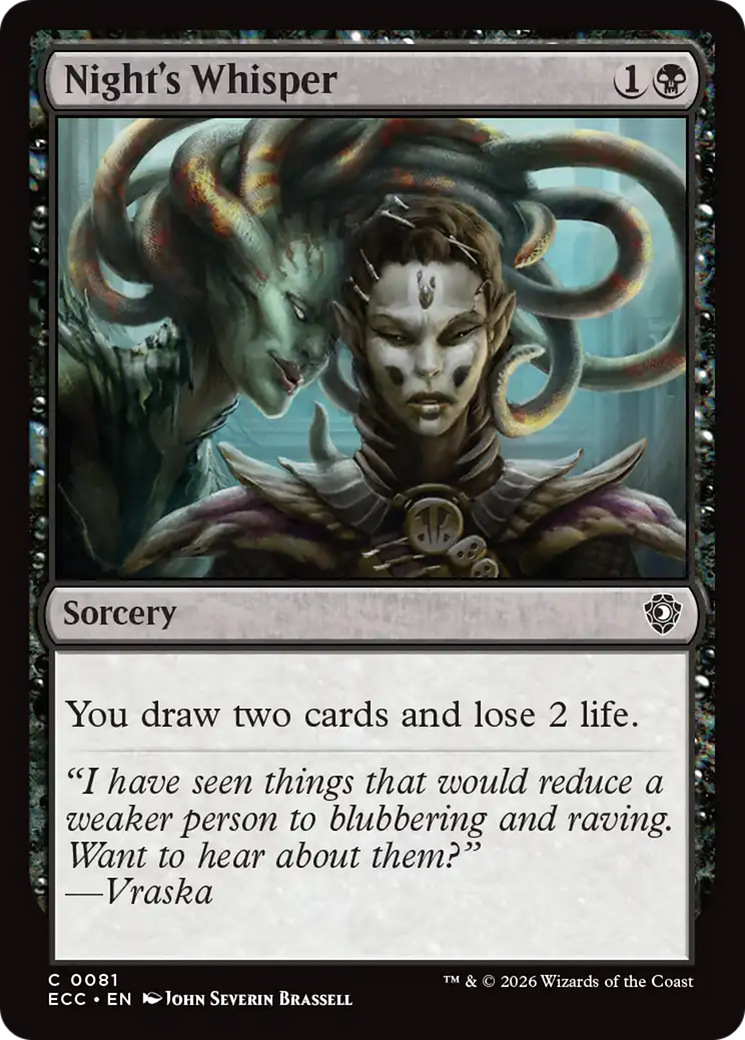 Night's Whisper [Lorwyn Eclipsed Commander] | Total Play