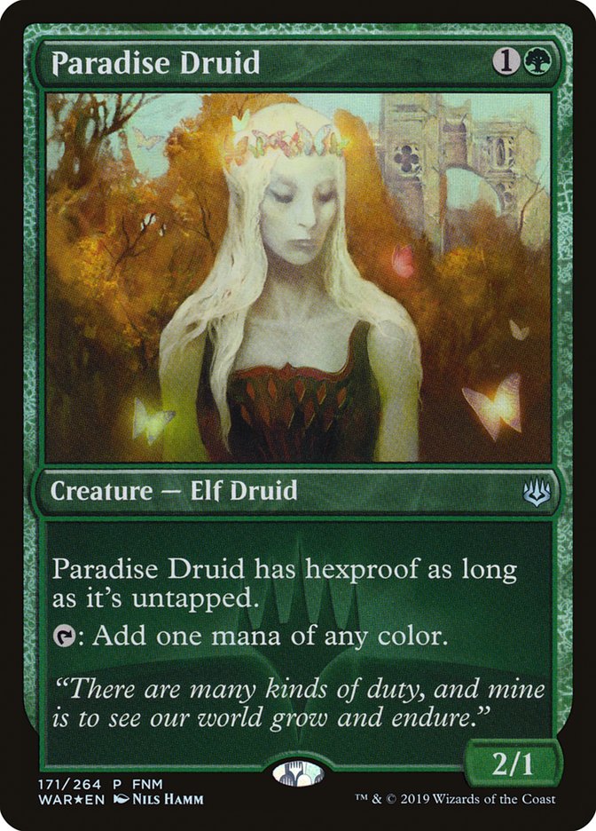 Paradise Druid (FNM) [War of the Spark Promos] | Total Play