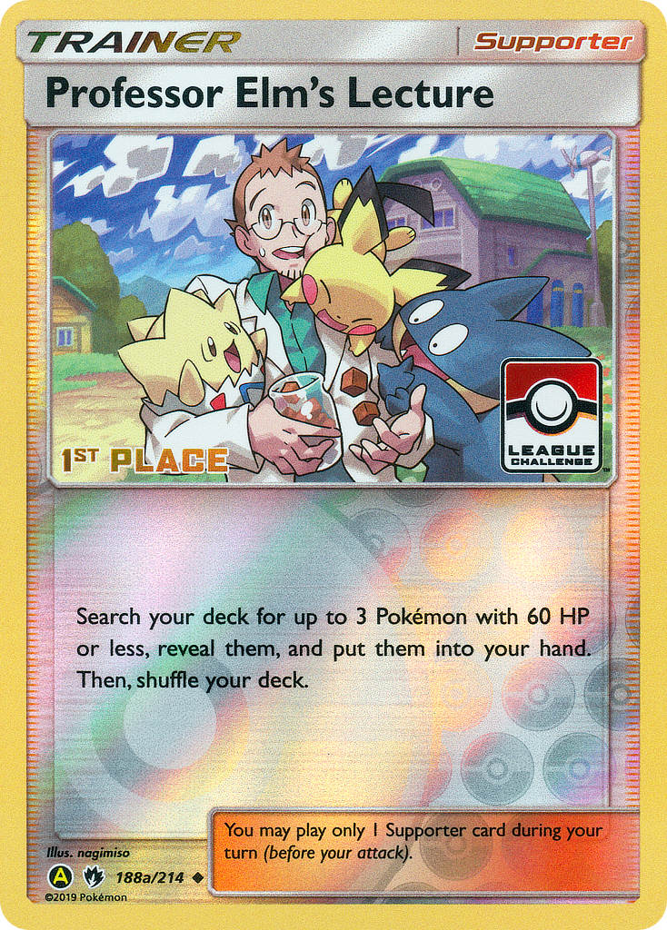 Professor Elm's Lecture (188a/214) (League Promo 1st Place) [Sun & Moon: Lost Thunder] | Total Play