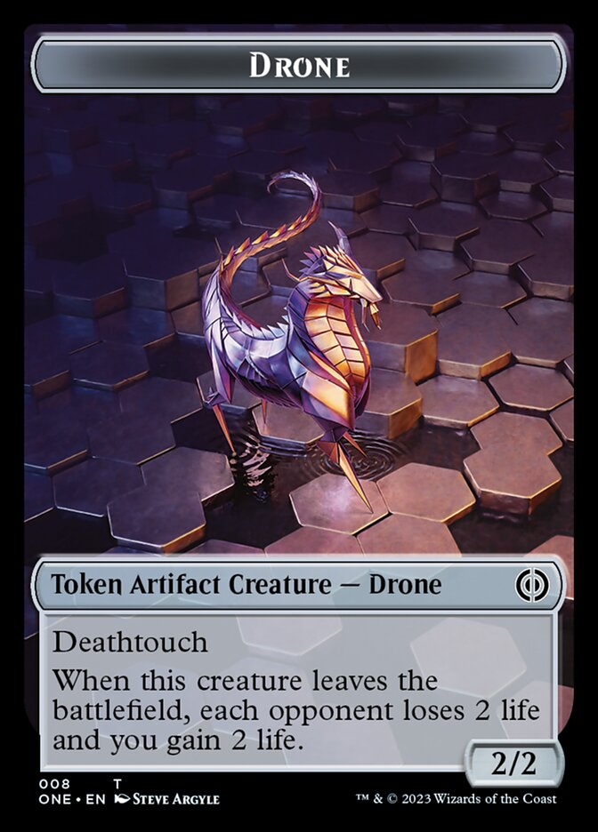 Rebel // Drone Double-Sided Token [Phyrexia: All Will Be One Tokens] | Total Play