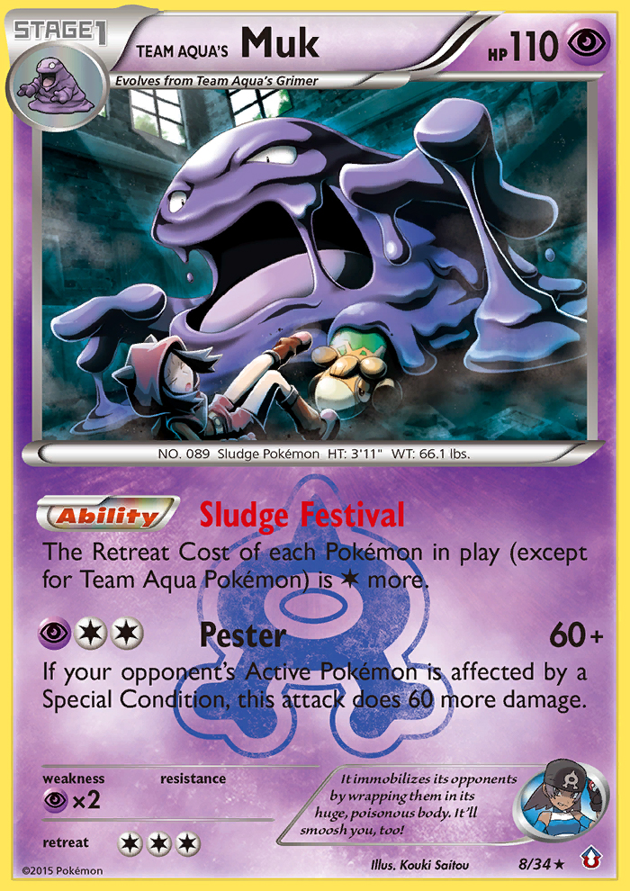 Team Aqua's Muk (8/34) [XY: Double Crisis] | Total Play