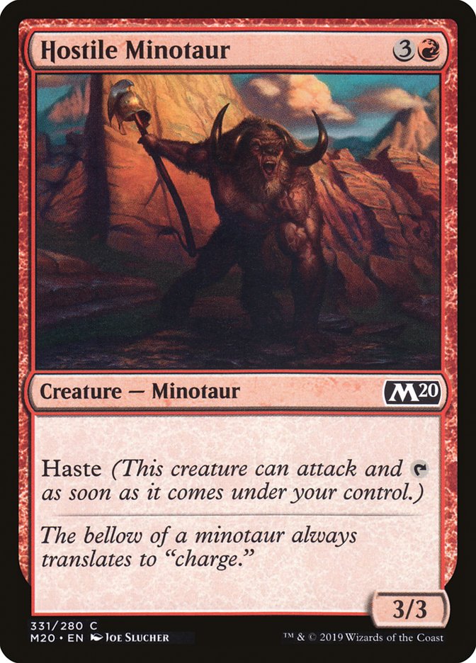 Hostile Minotaur [Core Set 2020] | Total Play