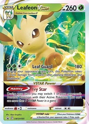 Leafeon VSTAR (SWSH195) (Jumbo Card) [Sword & Shield: Black Star Promos] | Total Play