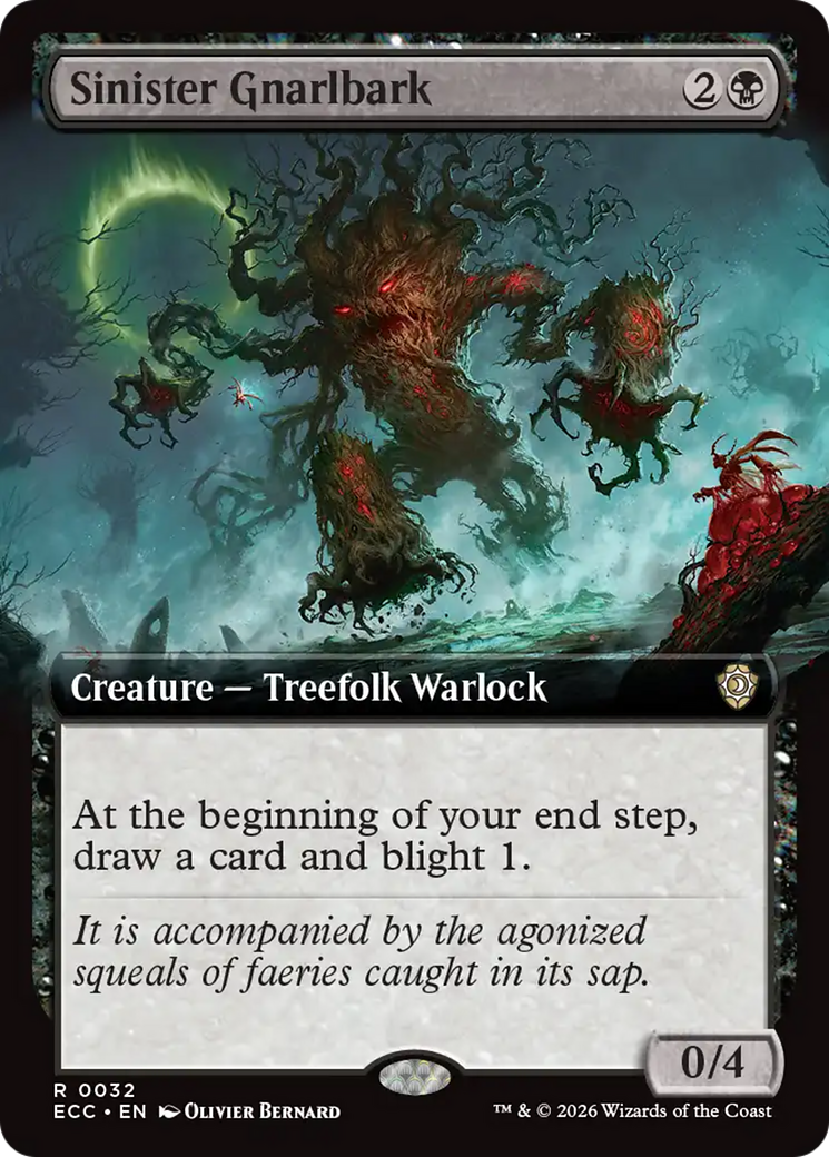 Sinister Gnarlbark (Extended Art) [Lorwyn Eclipsed Commander] | Total Play