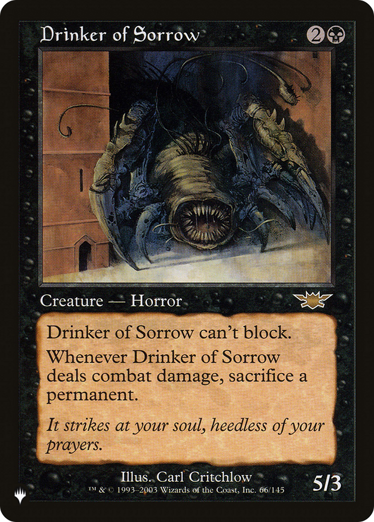 Drinker of Sorrow [The List] | Total Play