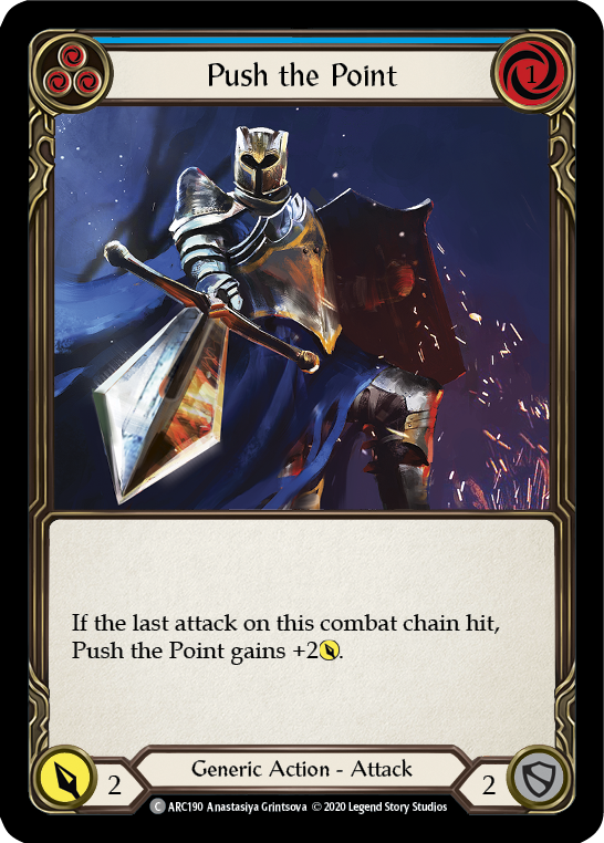 Push the Point (Blue) [U-ARC190] (Arcane Rising Unlimited)  Unlimited Rainbow Foil | Total Play