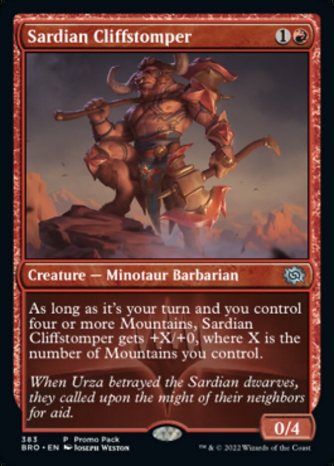 Sardian Cliffstomper (Promo Pack) [The Brothers' War Promos] | Total Play