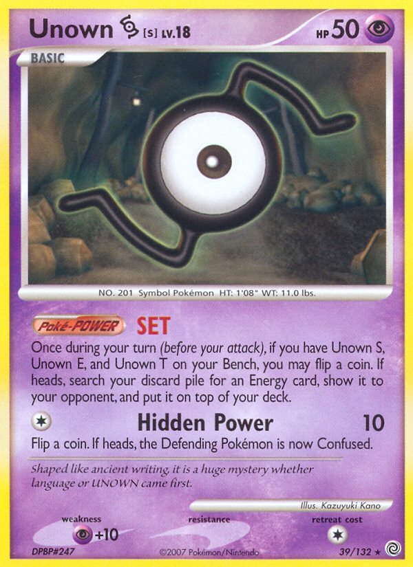 Unown S (39/132) [Diamond & Pearl: Secret Wonders] | Total Play