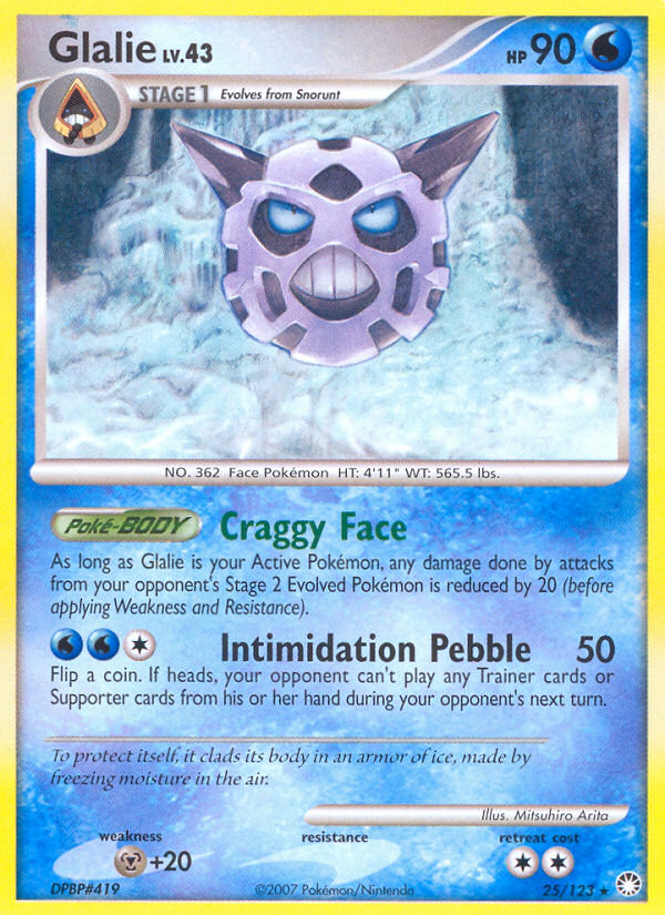 Glalie (25/123) [Diamond & Pearl: Mysterious Treasures] | Total Play