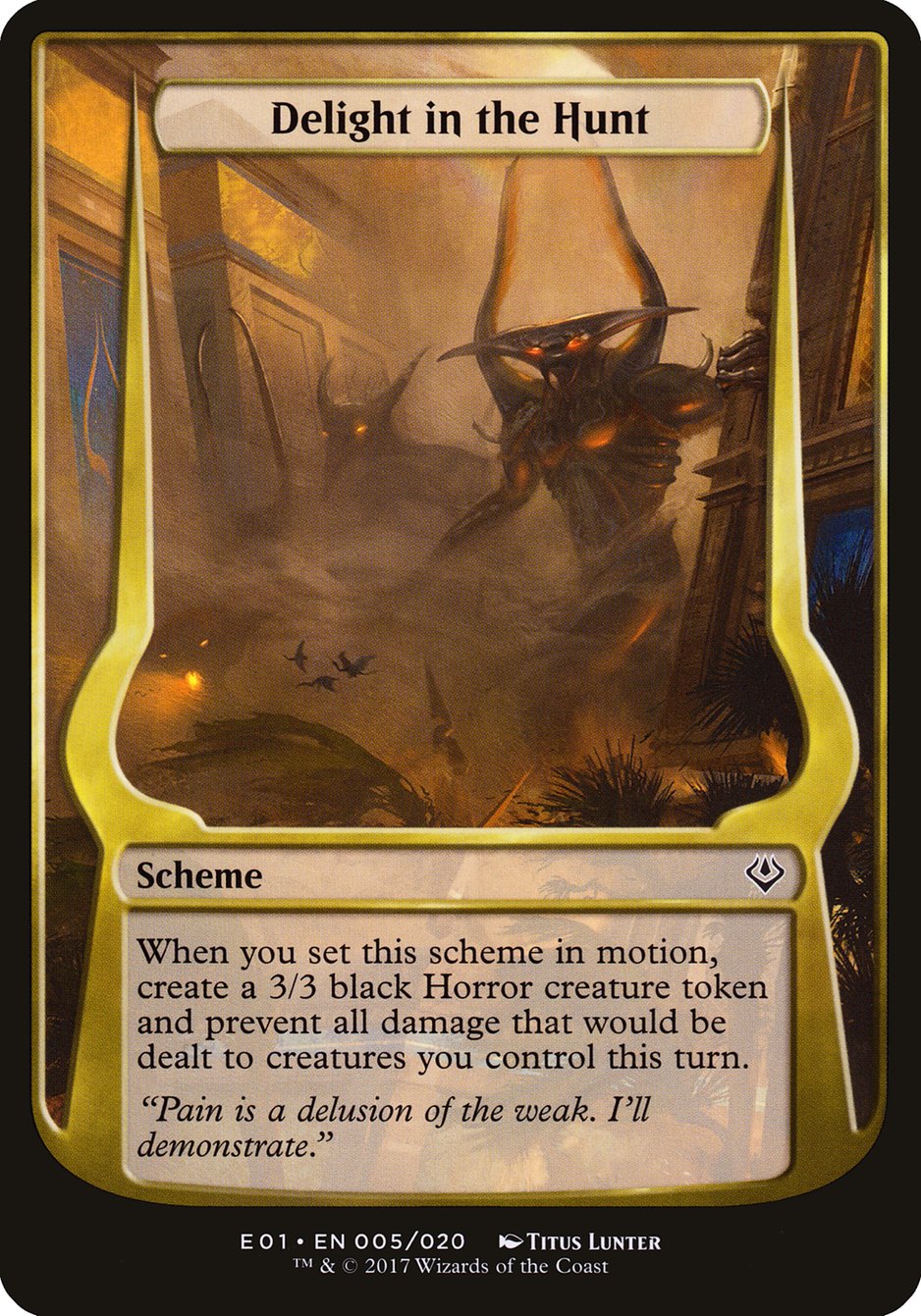 Delight in the Hunt (Schemes) [Archenemy: Nicol Bolas Schemes] | Total Play