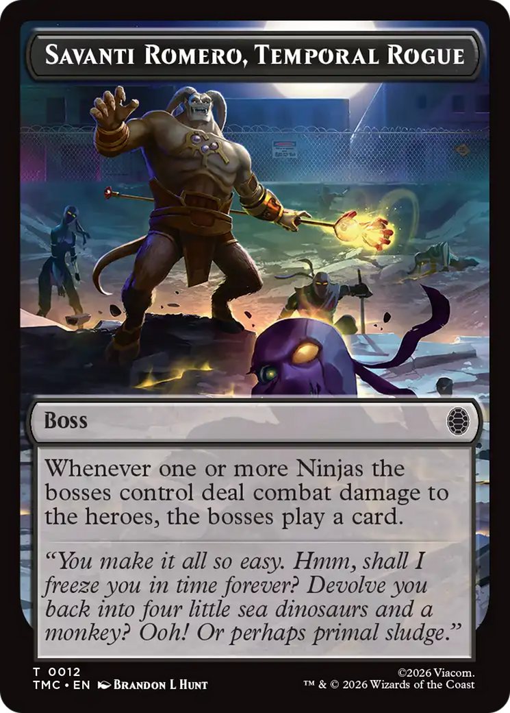 Savanti Romero, Temporal Rogue [Teenage Mutant Ninja Turtles Commander Tokens] | Total Play