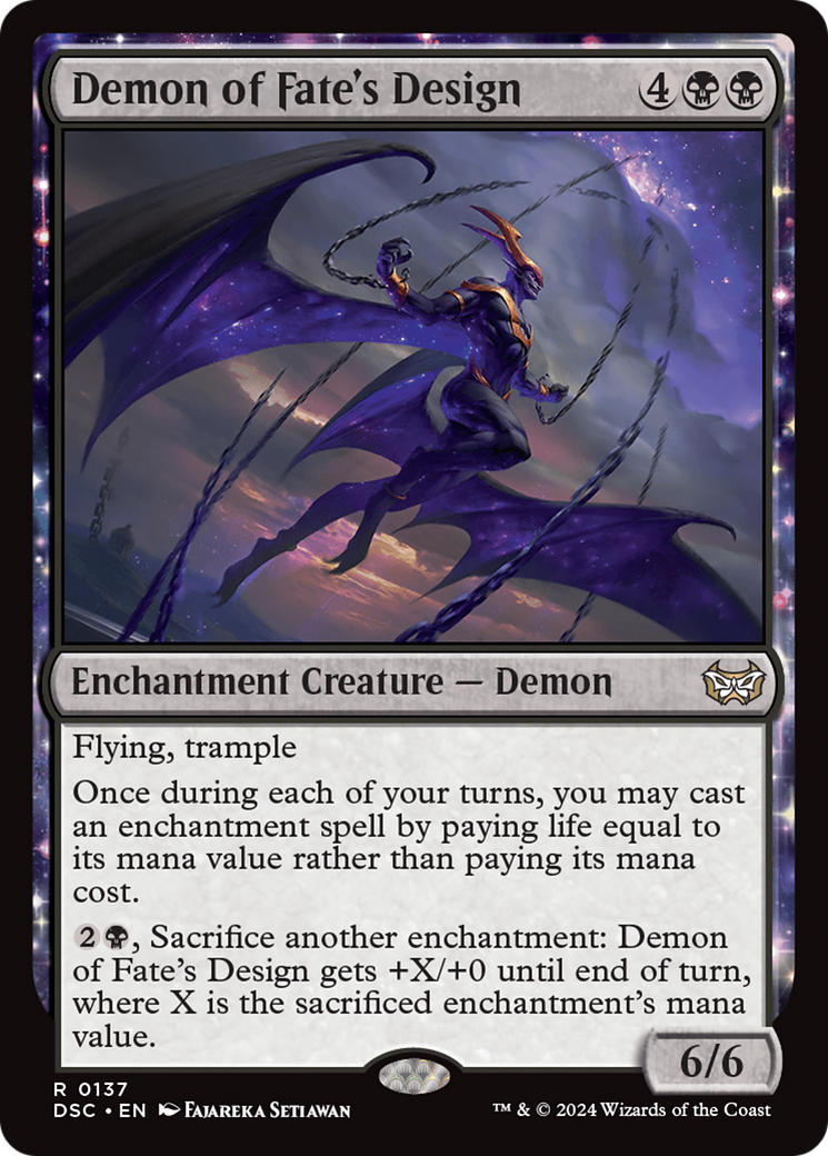 Demon of Fate's Design [Duskmourn: House of Horror Commander] | Total Play