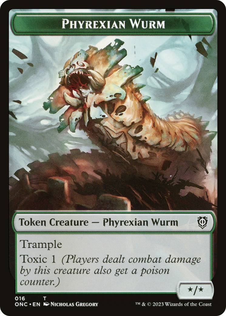 Phyrexian Wurm // Phyrexian Insect Double-Sided Token [Phyrexia: All Will Be One Commander Tokens] | Total Play