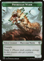 Phyrexian Wurm // Phyrexian Insect Double-Sided Token [Phyrexia: All Will Be One Commander Tokens] | Total Play