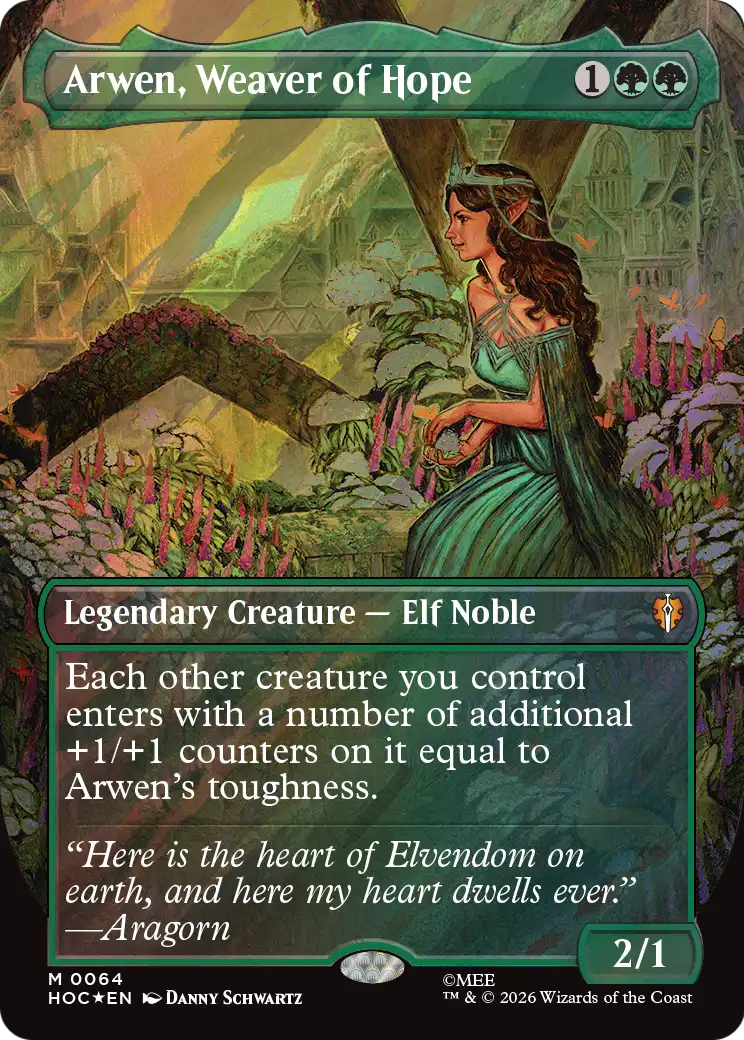Arwen, Weaver of Hope (Borderless) (Surge Foil) [The Hobbit: Eternal-Legal] | Total Play