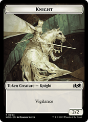 Knight // Food (0011) Double-Sided Token [Wilds of Eldraine Tokens] | Total Play