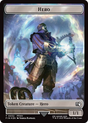 Human Soldier // Hero (0032) Double-Sided Token (Surge Foil) [FINAL FANTASY Commander Tokens] | Total Play
