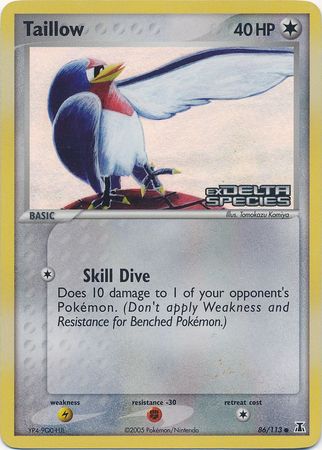 Taillow (86/113) (Stamped) [EX: Delta Species] | Total Play