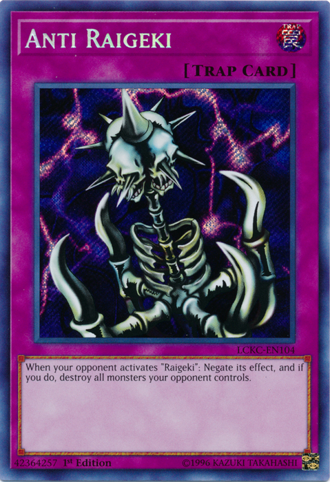 Anti Raigeki [LCKC-EN104] Secret Rare | Total Play