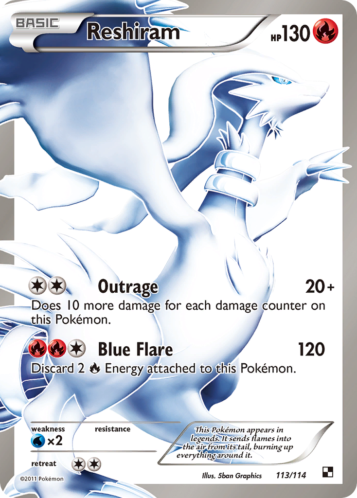 Reshiram (113/114) [Black & White: Base Set] | Total Play