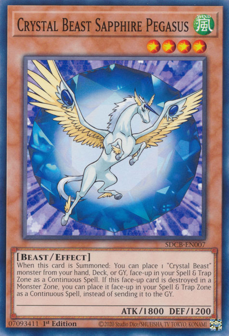 Crystal Beast Sapphire Pegasus [SDCB-EN007] Common | Total Play