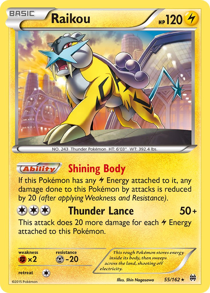 Raikou (55/162) (Cosmos Holo) (Blister Exclusive) [XY: BREAKthrough] | Total Play