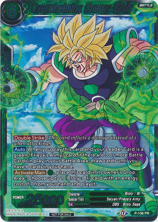 Overwhelming Energy Broly (Series 7 Super Dash Pack) (P-136) [Promotion Cards] | Total Play