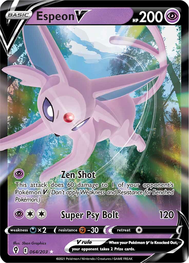 Espeon V (064/203) [Sword & Shield: Evolving Skies] | Total Play