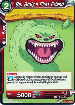 Ba, Broly's First Friend (BT11-019) [Vermilion Bloodline] | Total Play
