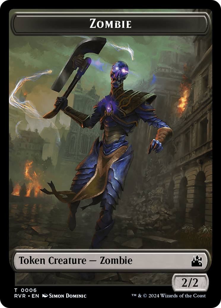Spirit (0018) // Zombie Double-Sided Token [Ravnica Remastered Tokens] | Total Play