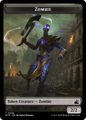 Spirit (0018) // Zombie Double-Sided Token [Ravnica Remastered Tokens] | Total Play