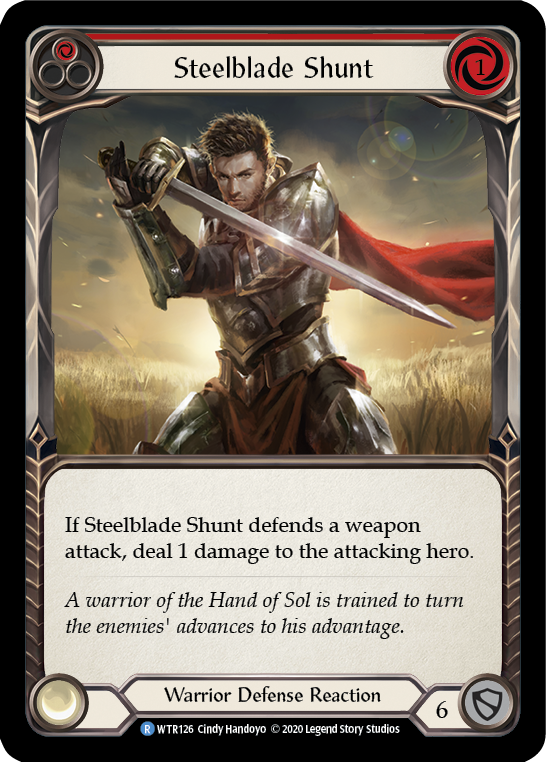 Steelblade Shunt (Red) [U-WTR126] (Welcome to Rathe Unlimited)  Unlimited Rainbow Foil | Total Play