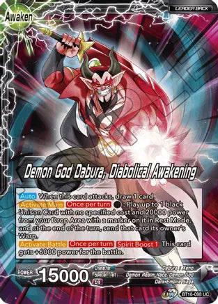 Dabura // Demon God Dabura, Diabolical Awakening (BT16-098) [Realm of the Gods] | Total Play