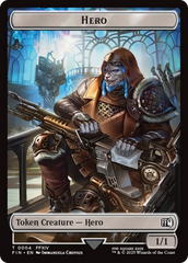 Hero (0004) // Wizard (0015) Double-Sided Token [FINAL FANTASY Tokens] | Total Play