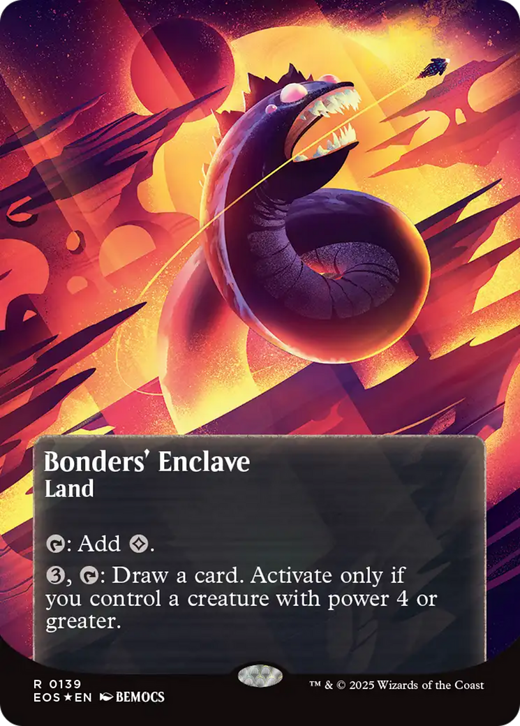 Bonders' Enclave (0136) (Borderless) (Galaxy Foil) [Edge of Eternities: Stellar Sights] | Total Play