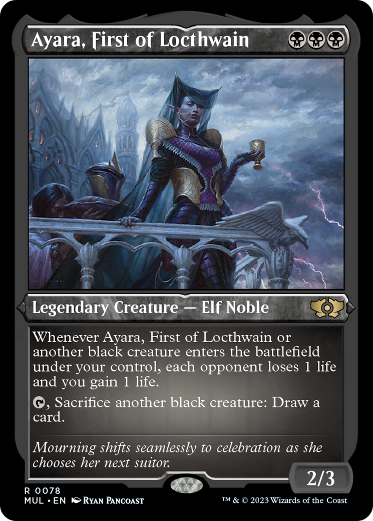 Ayara, First of Locthwain (Foil Etched) [Multiverse Legends] | Total Play